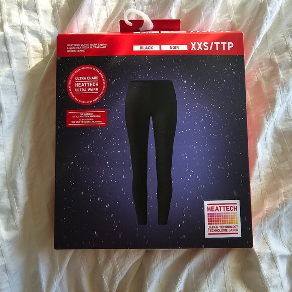 Uniqlo Heattech Ultra Warm Leggings - 2024 - Black - Sz XXS - Picture 1 of 11
